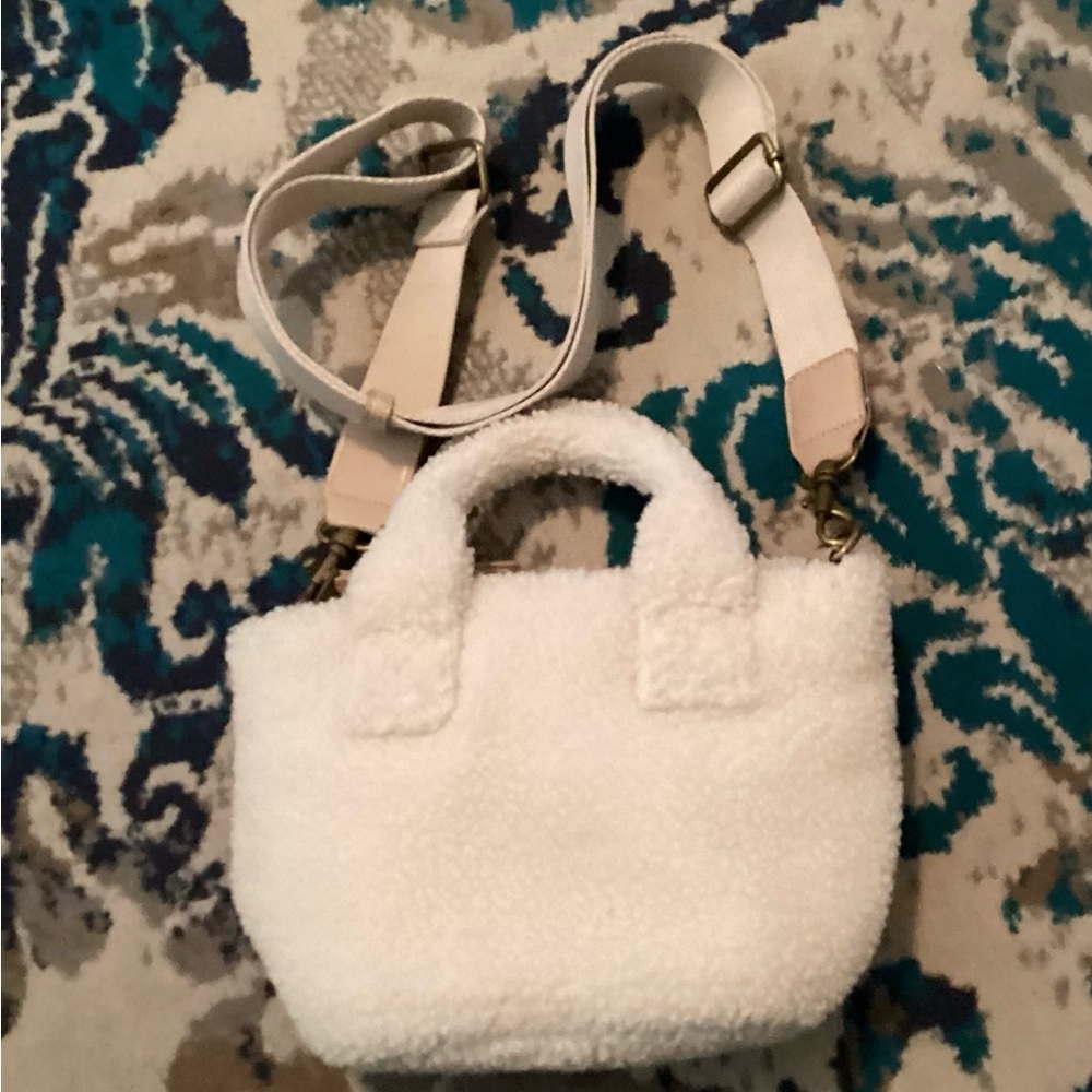 Universal Thread White Mini Bag Plush Texture